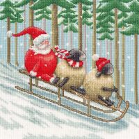 Bothy Threads Lucy Pittaway  Santa's Sled Squad XLP23 borduren (pakket)