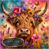 Fleurige Hooglander Premium DP Diamond Painting