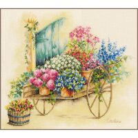 LanArte Floral cart PN-0216157 borduren (pakket)