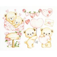 Luca-S Little Hearts Collection B1446 borduren (pakket)