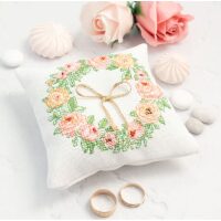 Luca-S The Passion of Roses W07 Ringkussen borduren (pakket)