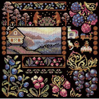 MP Studia Sampler. Dawn in the Village NV-1036 borduren (pakket)