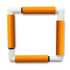 Nurge Borduur Snap Frame 21x21 oranje (klem borduurraam)