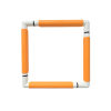 Nurge Borduur Snap Frame 29x29 oranje (klem borduurraam)