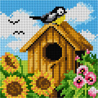 Orchidea Birdhouse - Summer M2306 voorbedrukt Needlepoint borduren