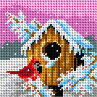 Orchidea Birdhouse - Winter M2308 voorbedrukt Needlepoint borduren