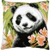 Vervaco Kruissteekkussen Panda met bloemen PN-0228637 borduren (pakket)
