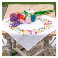 Vervaco Tafelkleed Bloemen symfonie PN-0223394 borduren (pakket)