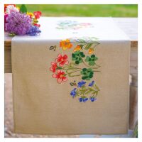 Vervaco Tafelloper Meadow Flowers PN-0222518 borduren (pakket)