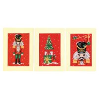 Vervaco Wenskaart Notenkraker set van 3 PN-0231075 borduren (pakket)
