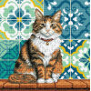AVA Stitch Cat in the Yard P080 borduren (pakket)