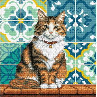 AVA Stitch Cat in the Yard P080 borduren (pakket)