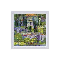 RIOLIS Landscape with Cypresses after G. Klimt’s Painting 2338 borduren (pakket)