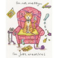 Bothy Threads Cockadoodle Crafty Cat XCD2 borduren (pakket)