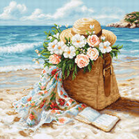 Luca-S Azure Beach G735 Petit Point borduren