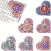Diamond Painting boekenhoek mandala hart (6 stuks)