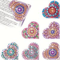 Diamond Painting boekenhoek mandala hart (6 stuks)