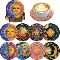 Diamond painting onderzetters nieuwe manen (8 stuks)