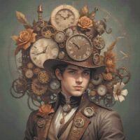 Steampunk heer layout 80 kleuren