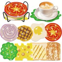 Diamond Painting Vorm onderzetters Ontbijtpret (8 stuks)