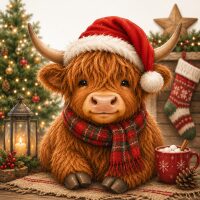 Highland Christmas Diamond Painting van Doezelf.nl