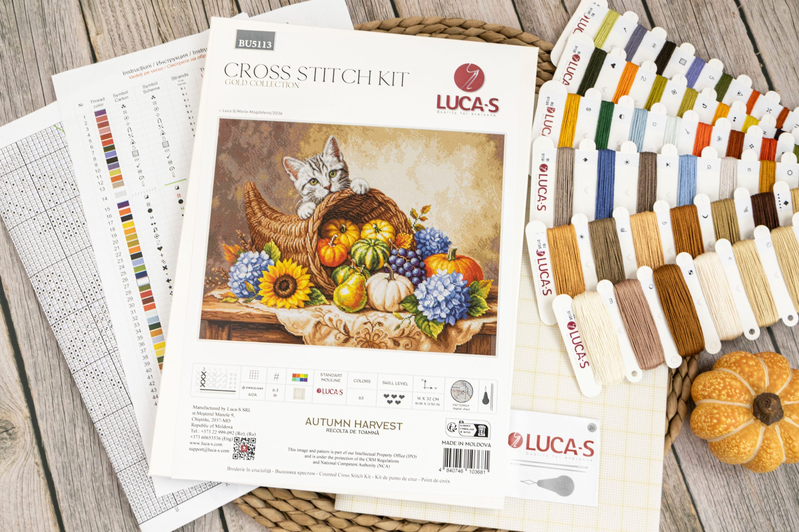 Luca-S Autumn Harvest BU5113 borduren