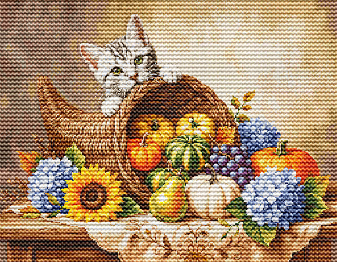 Luca-S Autumn Harvest BU5113 borduren