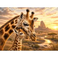 Moederliefde op de Savanne Diamond Painting