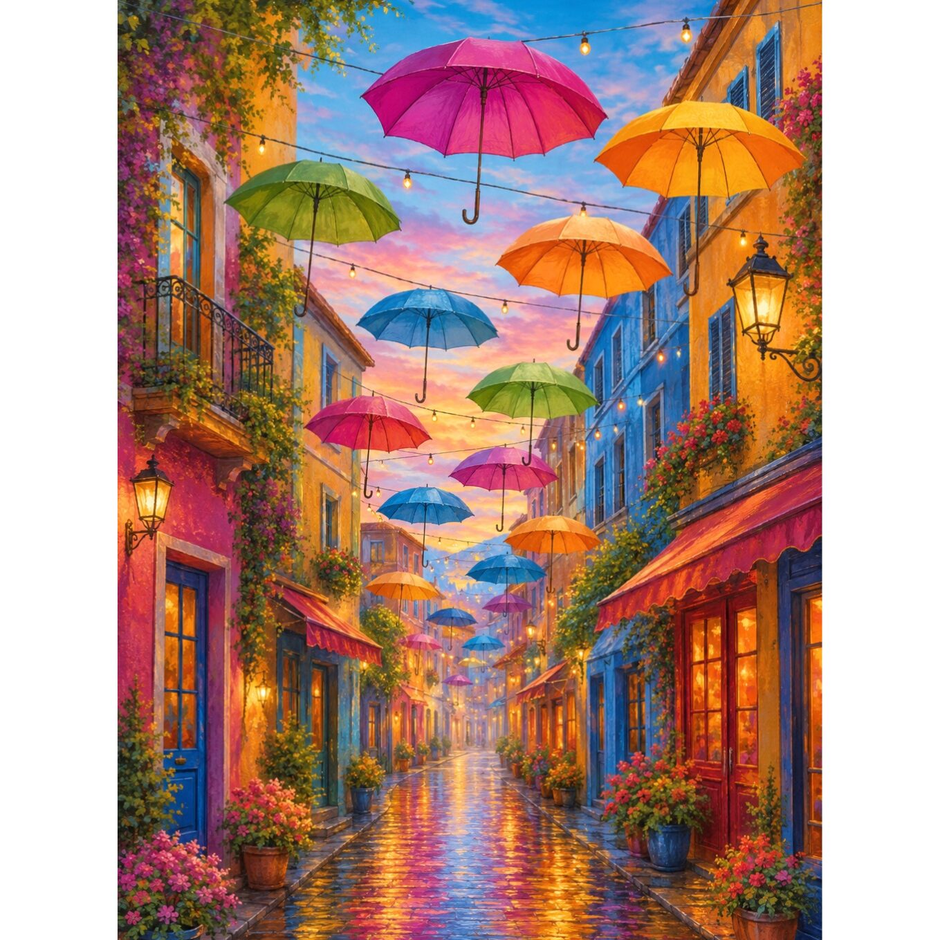 Parapluparadijs Diamond Painting