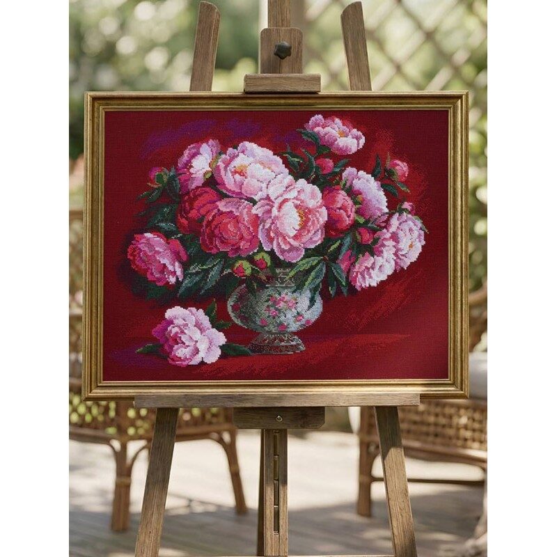 RIOLIS Luxurious Peonies 2345 borduren