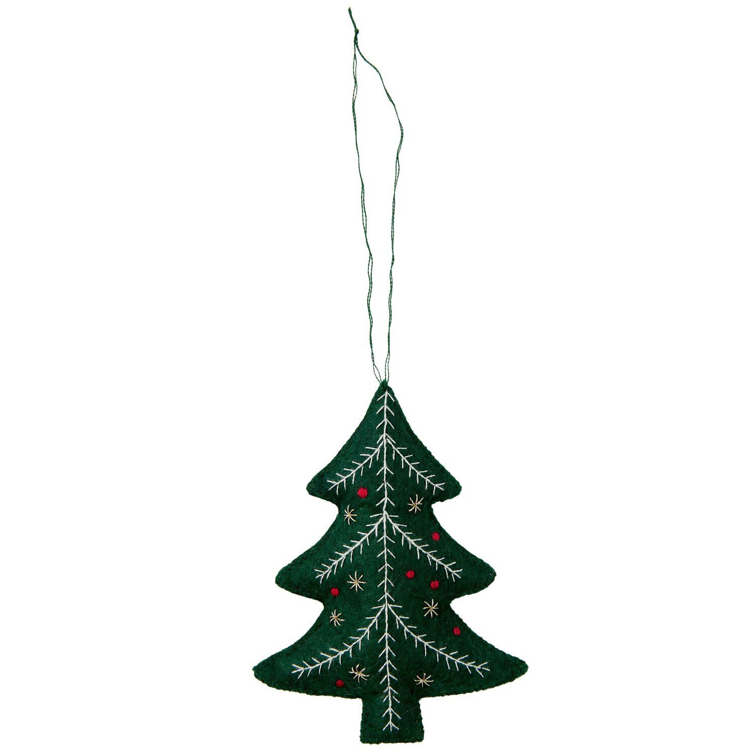 Rico Design Vilten hanger in de vorm van een kerstboom borduren 100559