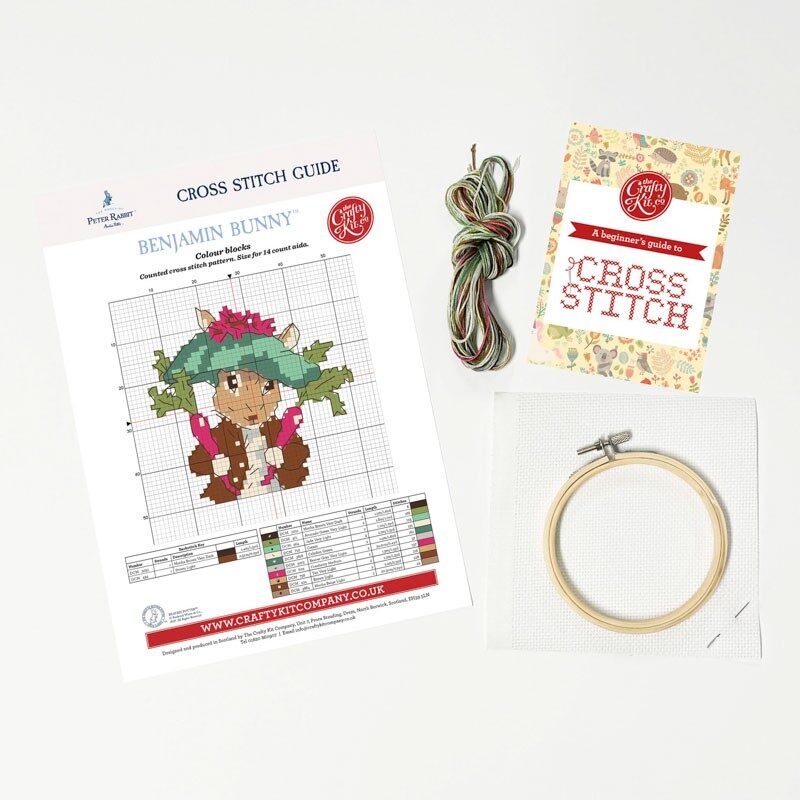 The Crafty Kit Company Benjamin Bunny CSKBP-021 inclusief borduurring