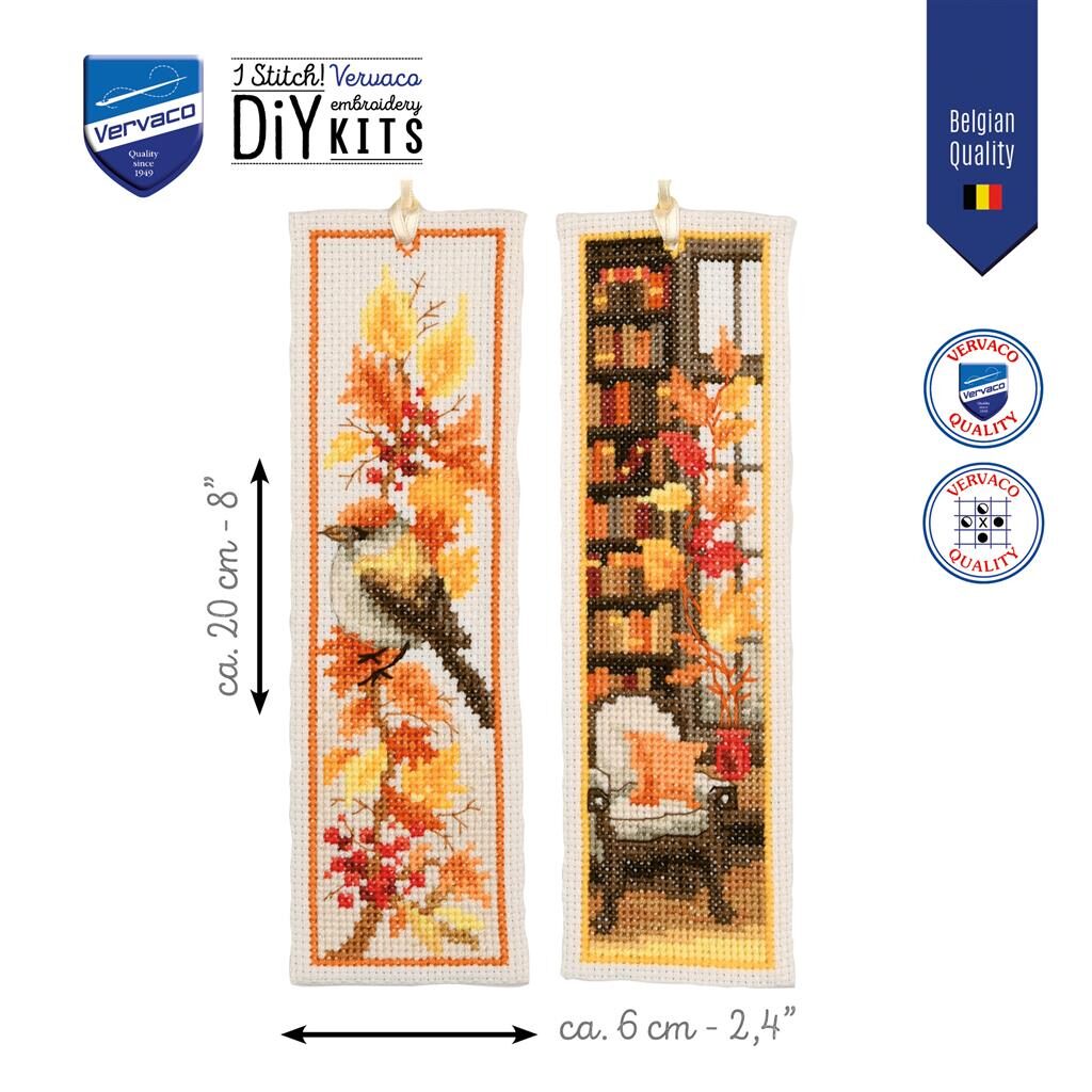 Vervaco Bladwijzer Herfst set van 2 PN-0219145 borduren (pakket)
