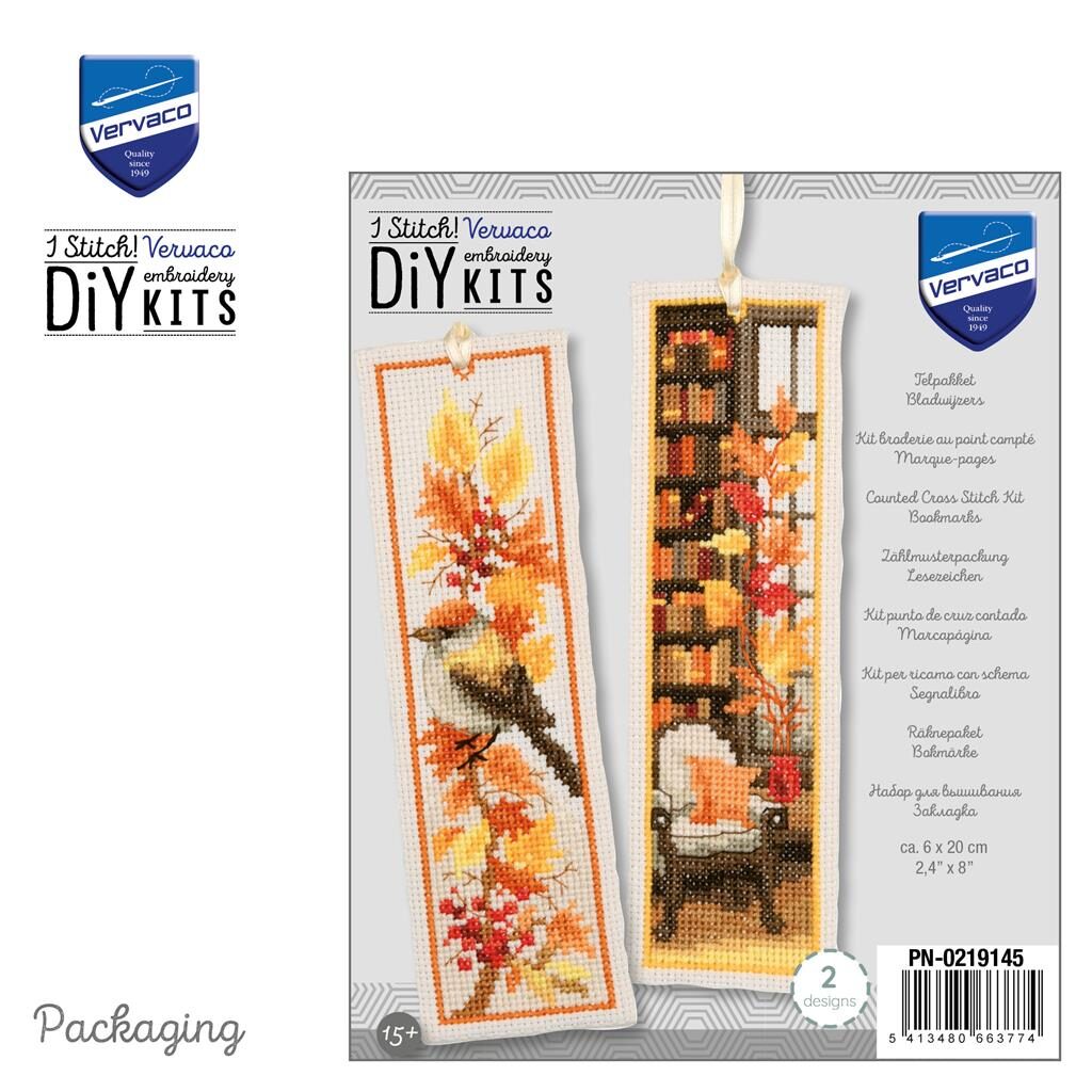 Vervaco Bladwijzer Herfst set van 2 PN-0219145 borduren (pakket)