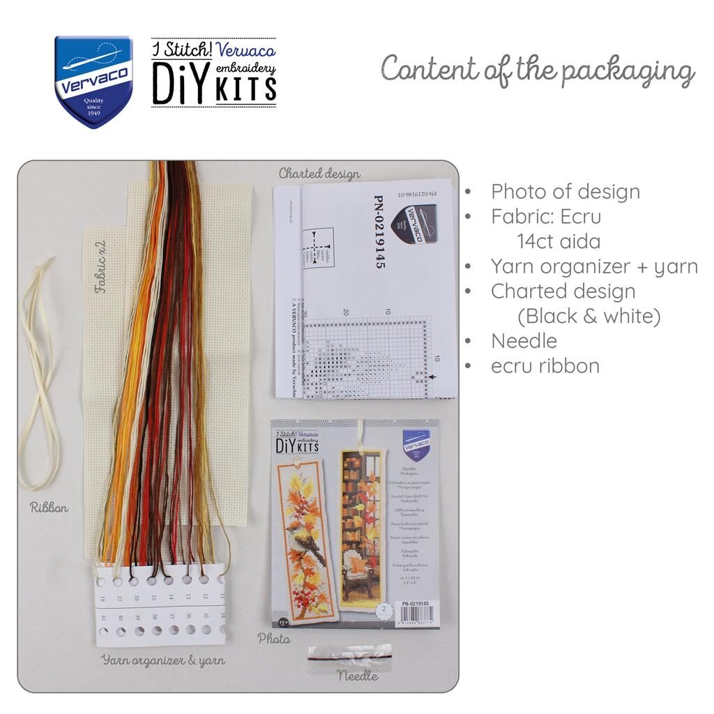 Vervaco Bladwijzer Herfst set van 2 PN-0219145 borduren (pakket)