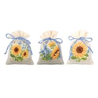 Vervaco Kruidenzakje Zonnebloemen set van 3 PN-0178429 borduren (pakket)