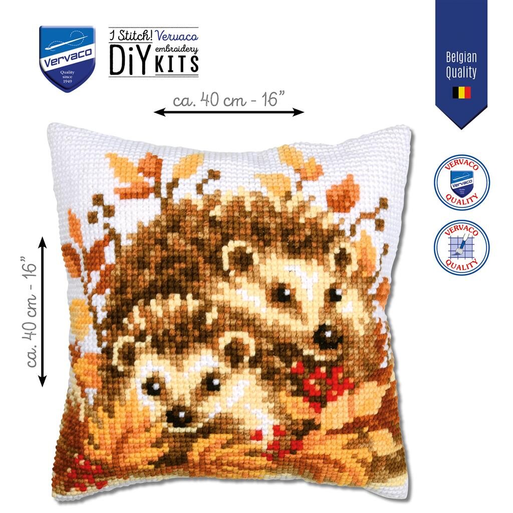 Vervaco Kruissteekkussen Egeltjes in de herfst PN-0220606