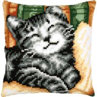 Vervaco Kruissteekkussen Kat met boek PN-0228648