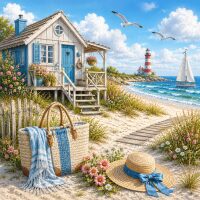 Zomerdromen aan zee Diamond Painting Doezelf.nl