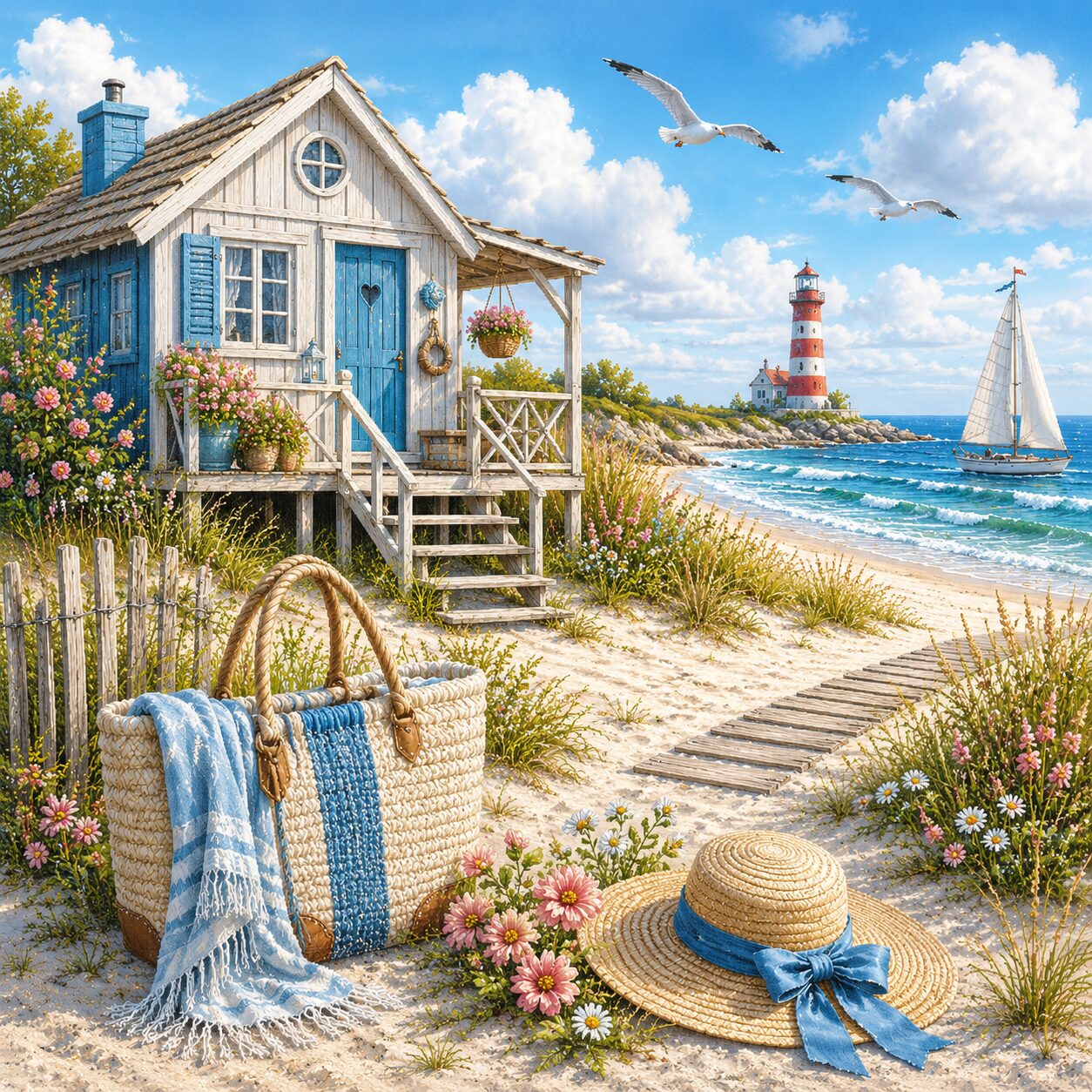 Zomerdromen aan zee Diamond Painting Doezelf.nl