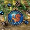 Wonderland Crafts Kerstbal borduren eekhoorn FLW-018