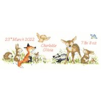 Bothy Threads Geboortebord Kate Garrett Woodland Welcome XKG4 borduren (pakket)
