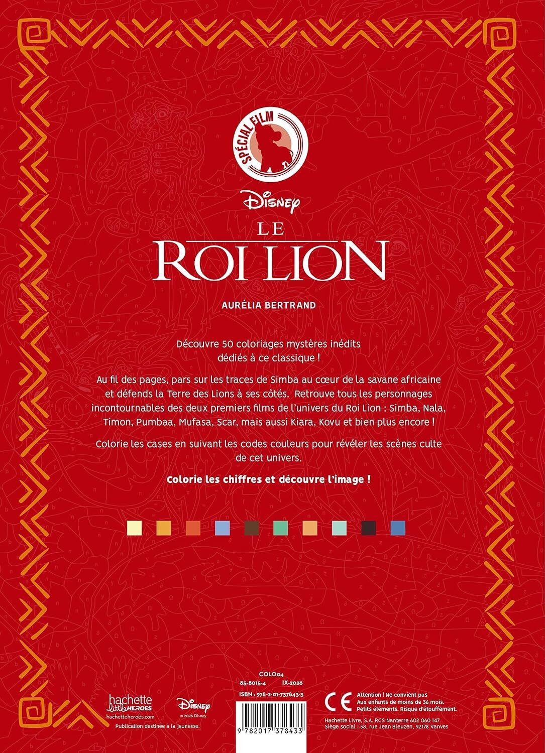 Coloriages Mystères Disney Spécial film: Le Roi Lion – Kleuren op nummer voor volwassenen en kinderen