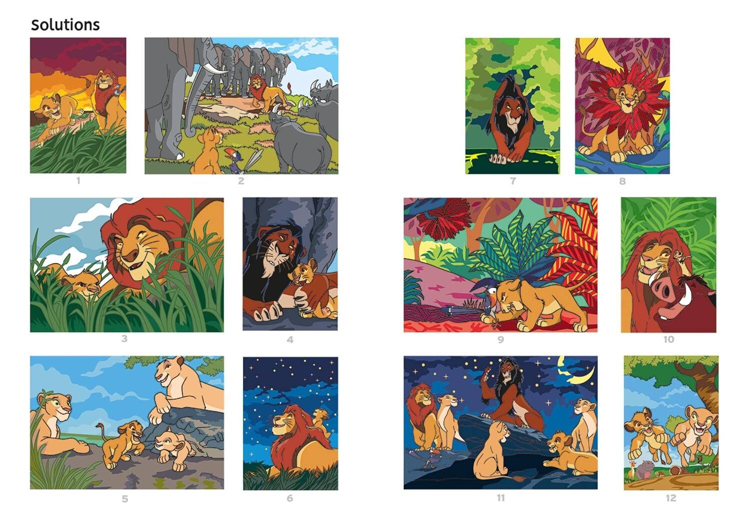 Coloriages Mystères Disney Spécial film: Le Roi Lion – Kleuren op nummer voor volwassenen en kinderen