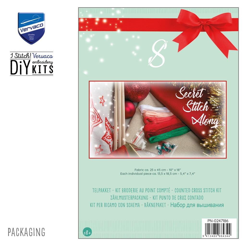 Vervaco Christmas Advent Secret Stitch Along 2026/5 Aïda PN-0247186 - Afbeelding 3