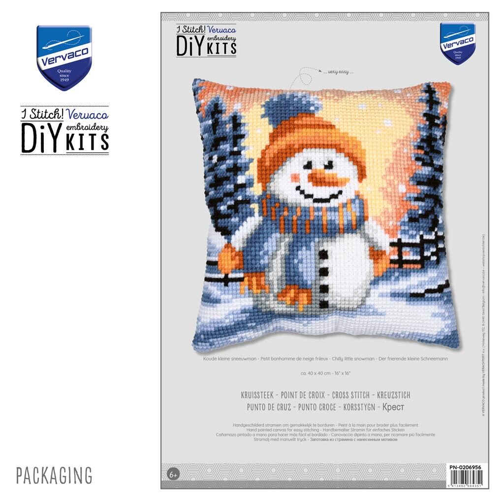Vervaco Kruissteekkussen Koude kleine sneeuwman PN-0206956