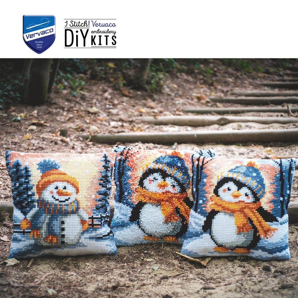 Vervaco Kruissteekkussen Koude kleine sneeuwman PN-0206956