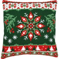 Vervaco Kruissteekkussen Noords wintergroenesneeuwvlok PN-0220596