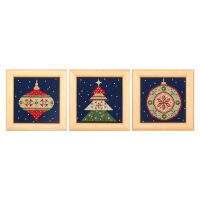 Vervaco Scandinavische kerstsfeer Miniatuur kit set van 3 PN-0205292 borduren (pakket)