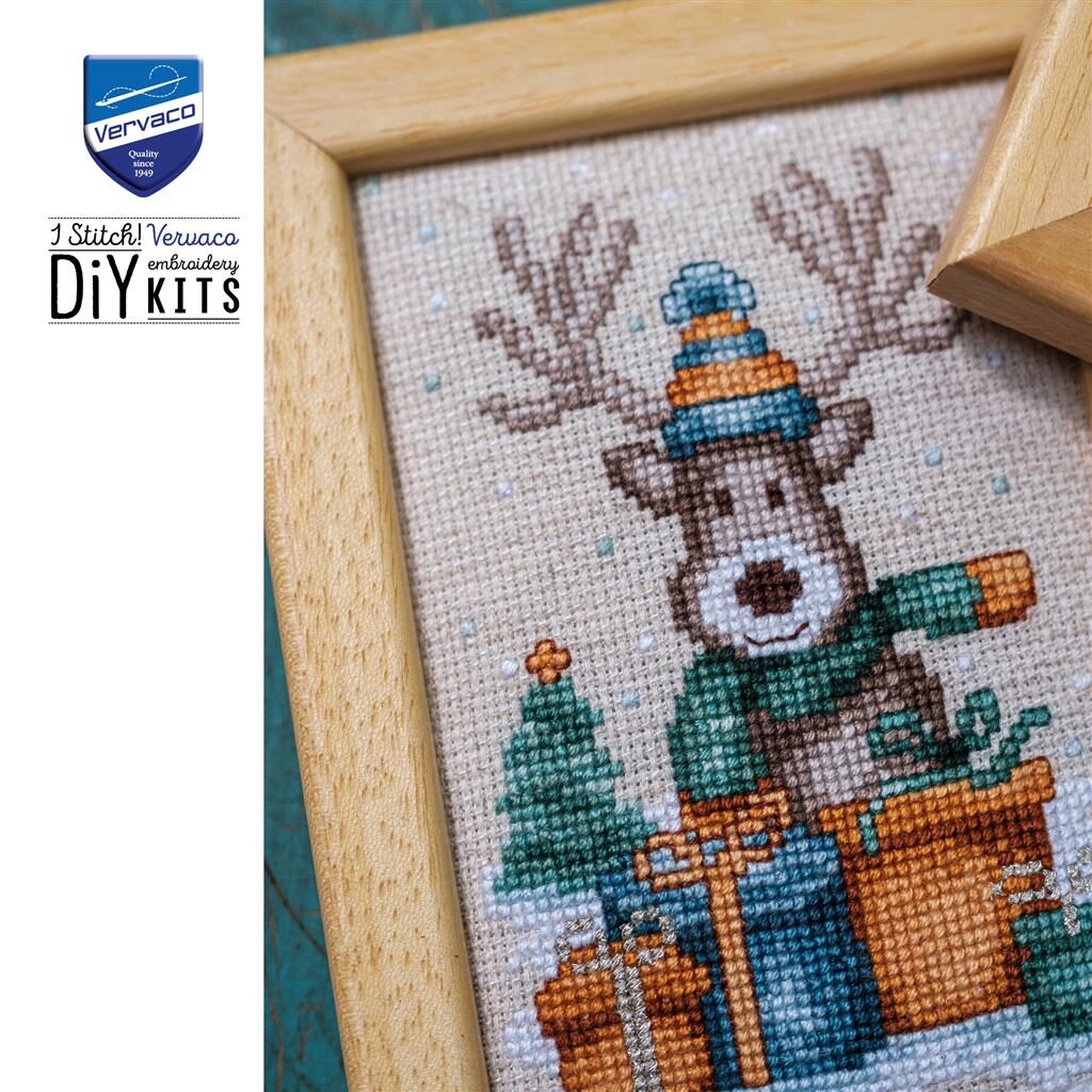 Vervaco Winterverhalen uit het bos Miniatuur kit set van 3 PN-0226193 borduren (pakket)